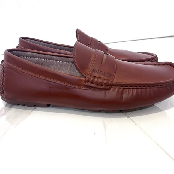 Tommy Hilfiger Men's mamile Chestnut Slip-On driver Loafers 7M - Picture 4 of 6